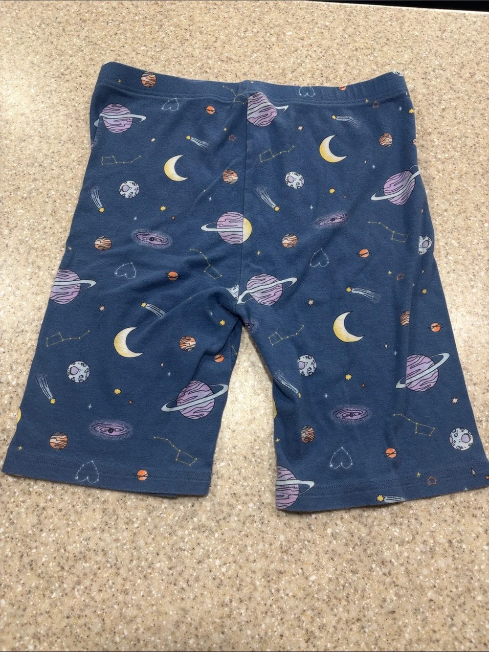 Carters size 14 shorts and short sleeve pajamas space theme 100% cotton